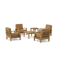 Anderson Teak Brianna 6-Piece Outdoor Deep Seating Set made with premium Grade-A teak wood