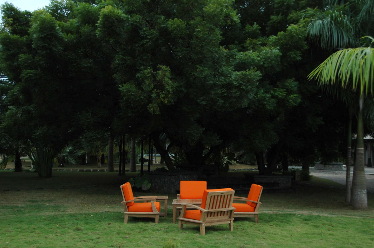 Anderson Teak Brianna 6-Piece Outdoor Deep Seating Set made with premium Grade-A teak wood