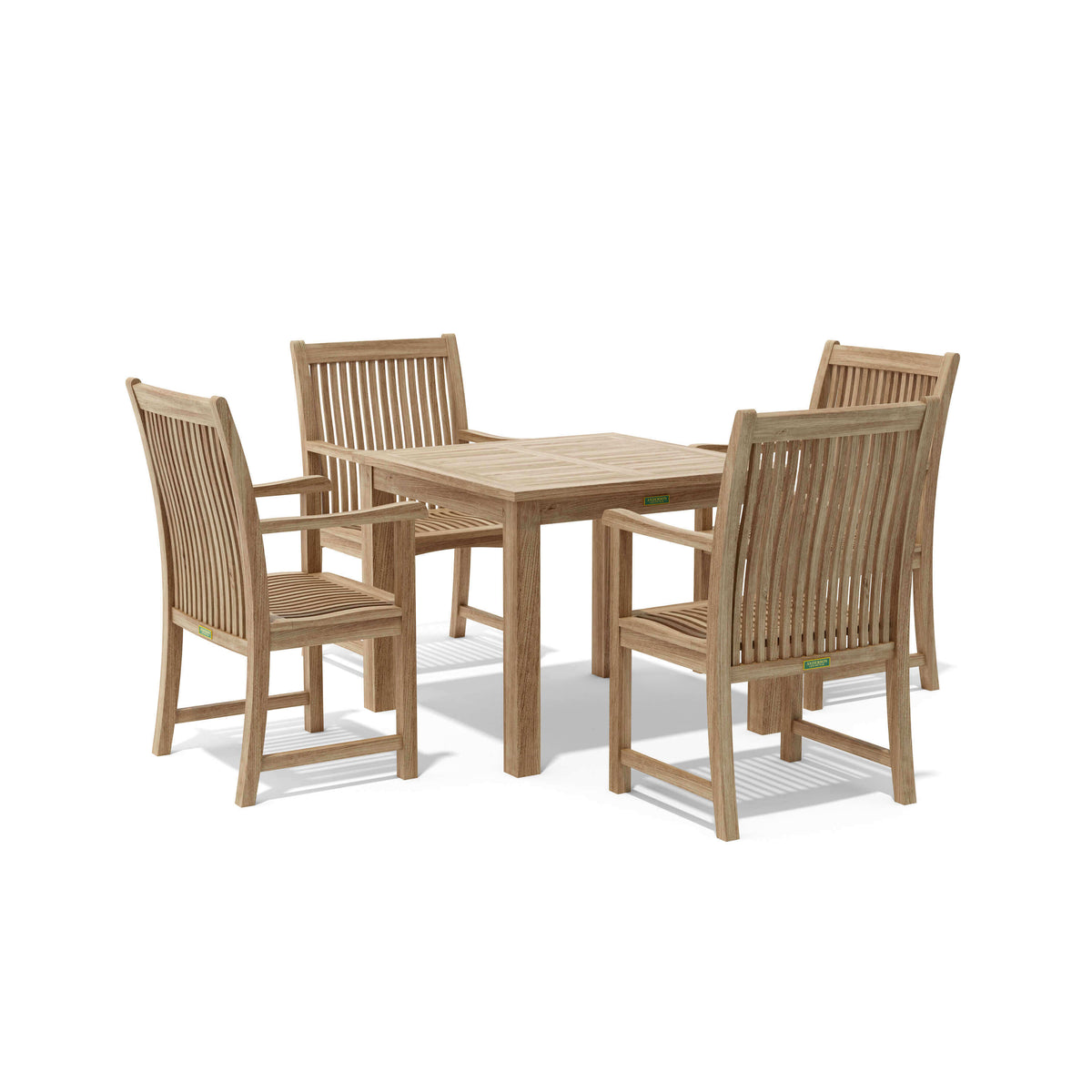 Anderson Teak Bahama Chicago 5 Piece Bistro Set — Complete Bundle for Outdoor Lounging