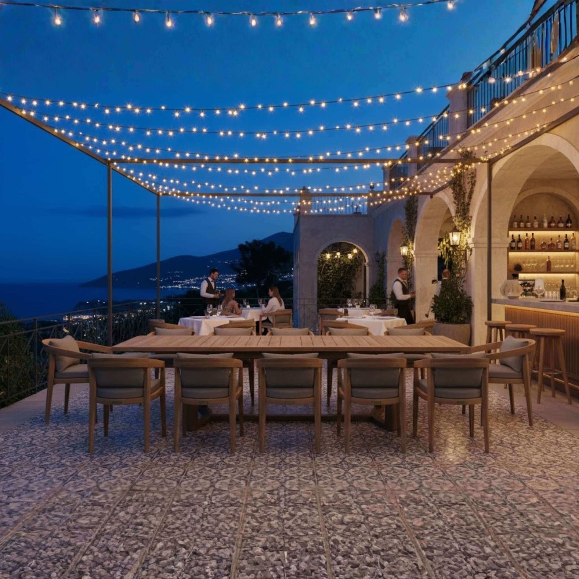 Anderson Teak Toscana Extension Table And Dining Armchair Set at Outdoor Dining Table