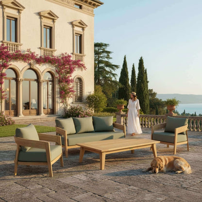 Anderson Teak Toscana 4 Piece Outdoor Set in Outdoor Setting