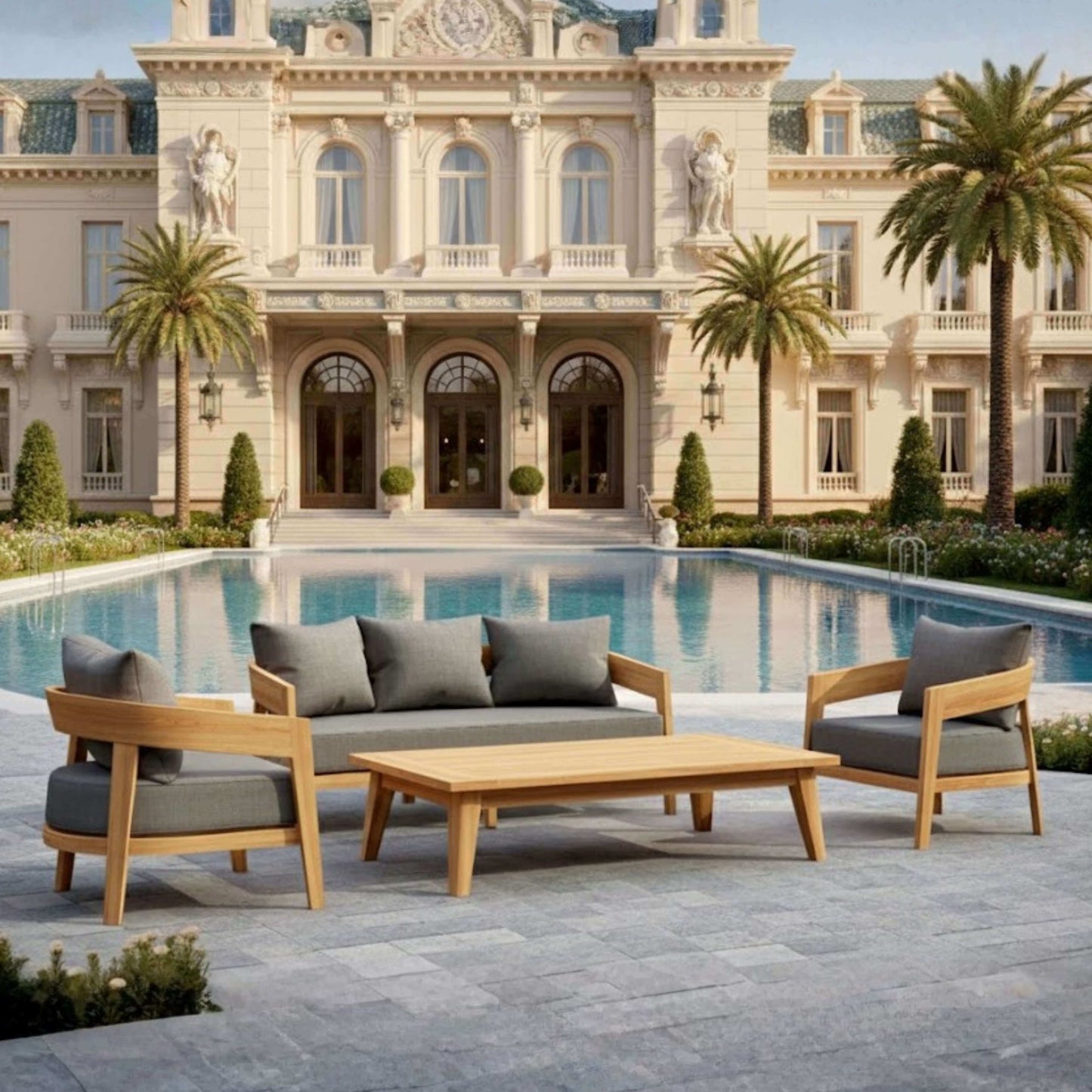 Anderson Teak Toscana 4 Piece Outdoor Set View Showing Product Profile