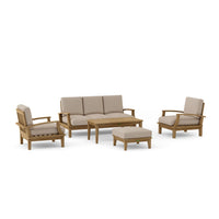 Anderson Teak Brianna 5-Piece Outdoor Deep Seating Set with Sofa