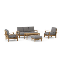 Anderson Teak Brianna 5-Piece Outdoor Deep Seating Set with Sofa