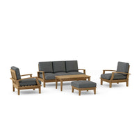 Anderson Teak Brianna 5-Piece Outdoor Deep Seating Set with Sofa
