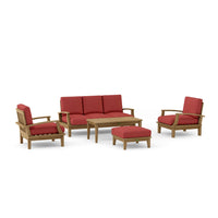 Anderson Teak Brianna 5-Piece Outdoor Deep Seating Set with Sofa