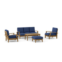 Anderson Teak Brianna 5-Piece Outdoor Deep Seating Set with Sofa