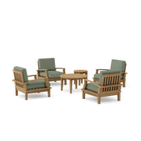 Anderson Teak Brianna 6-Piece Outdoor Deep Seating Set with Round Table