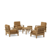 Anderson Teak Brianna 6-Piece Outdoor Deep Seating Set with Round Table