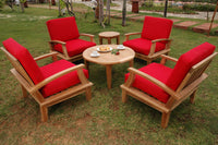 Anderson Teak Brianna 6-Piece Outdoor Deep Seating Set with Round Table
