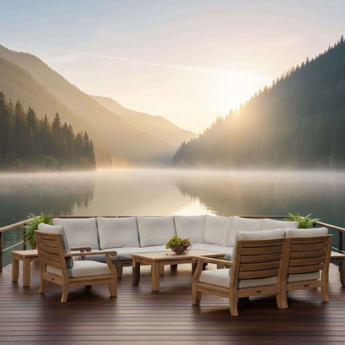 Anderson Teak Riviera Luxe 11-Piece Modular Sectional
