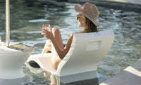 Ledge Lounger Signature Lowback Chair is effortlessly placed on your pool’s tanning ledge, sun shelf, or any flat surface submerged in 0-9 inches of water, this chair invites you to savor 360-degree views in your personal oasis.