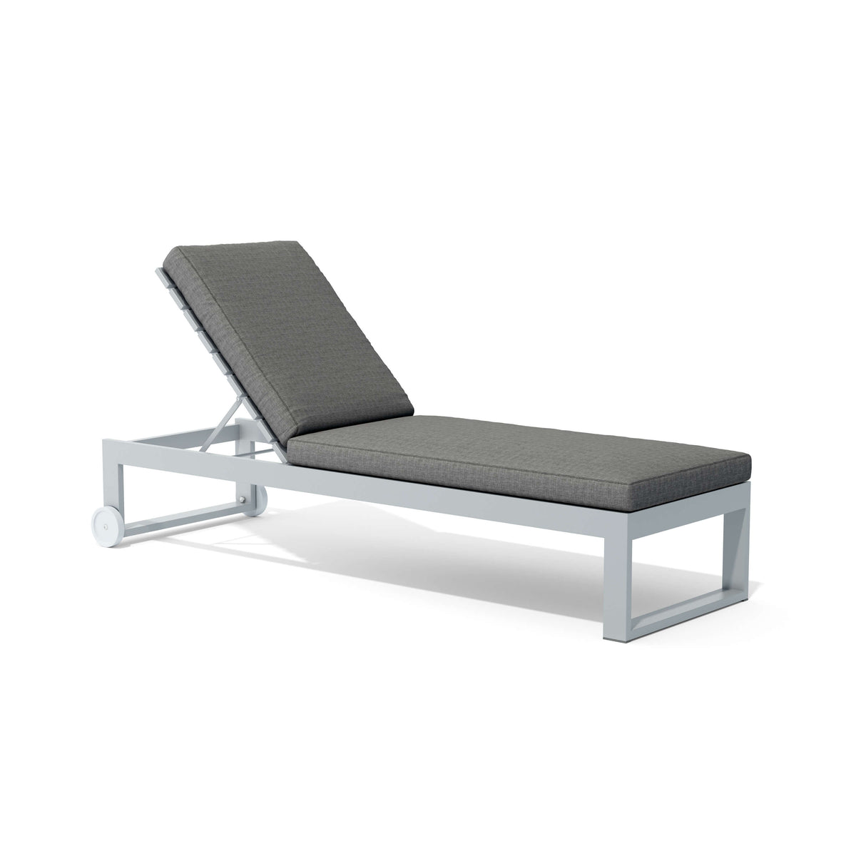 Anderson Teak Lucca Sun Lounger Side Profile View with Reclined Back