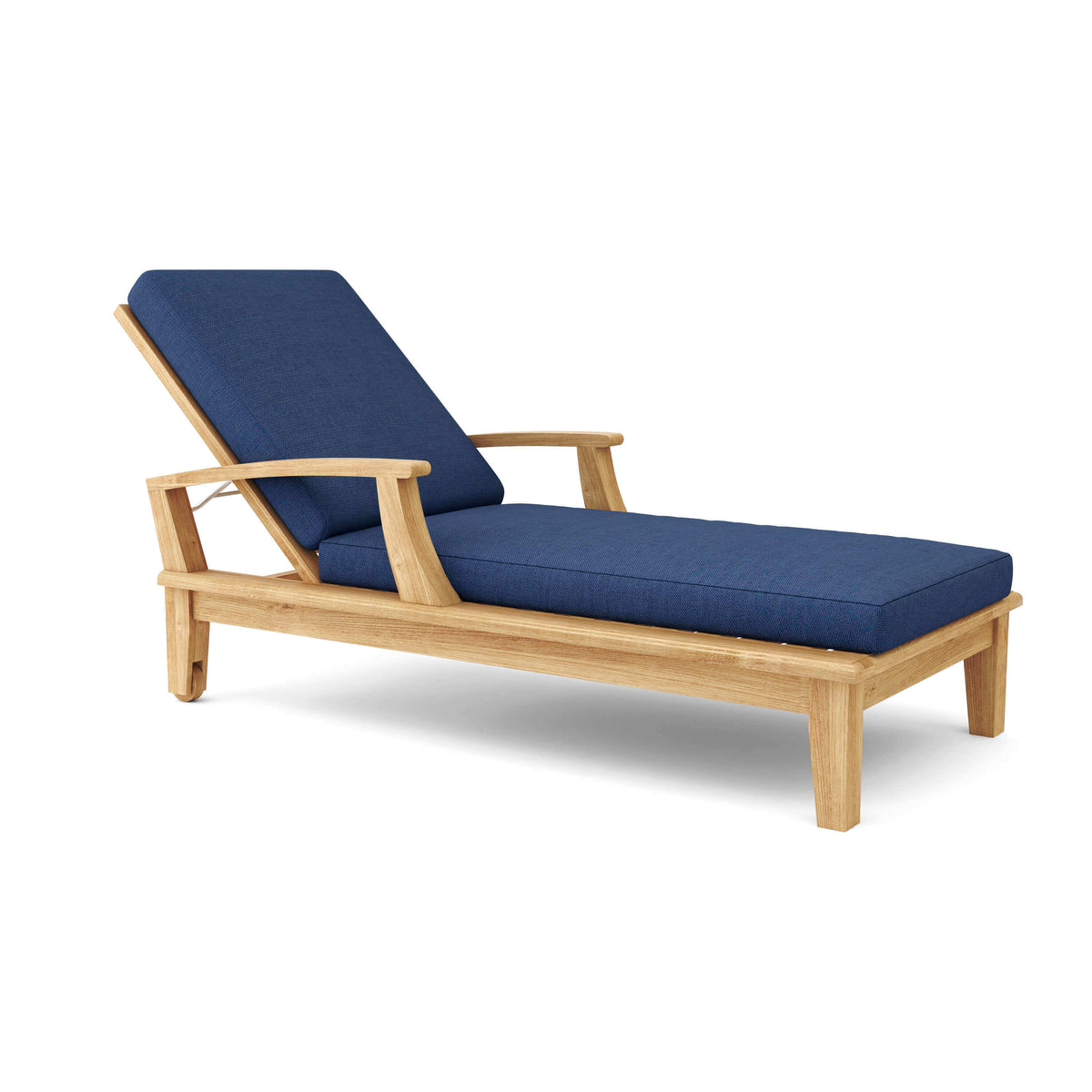 Sunbrella Canvas Navy Cushion Color Option for Anderson Teak Brianna Sun Lounger
