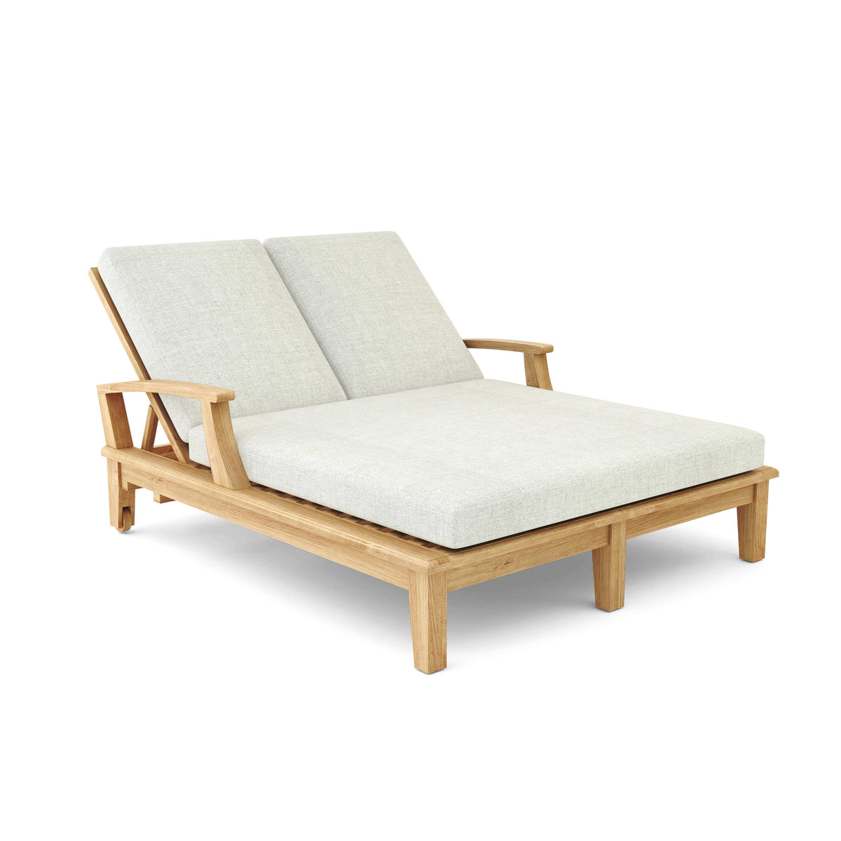 Sunbrella Canvas Natural Cushion Color Option for Anderson Teak Brianna Double Sun Lounger
