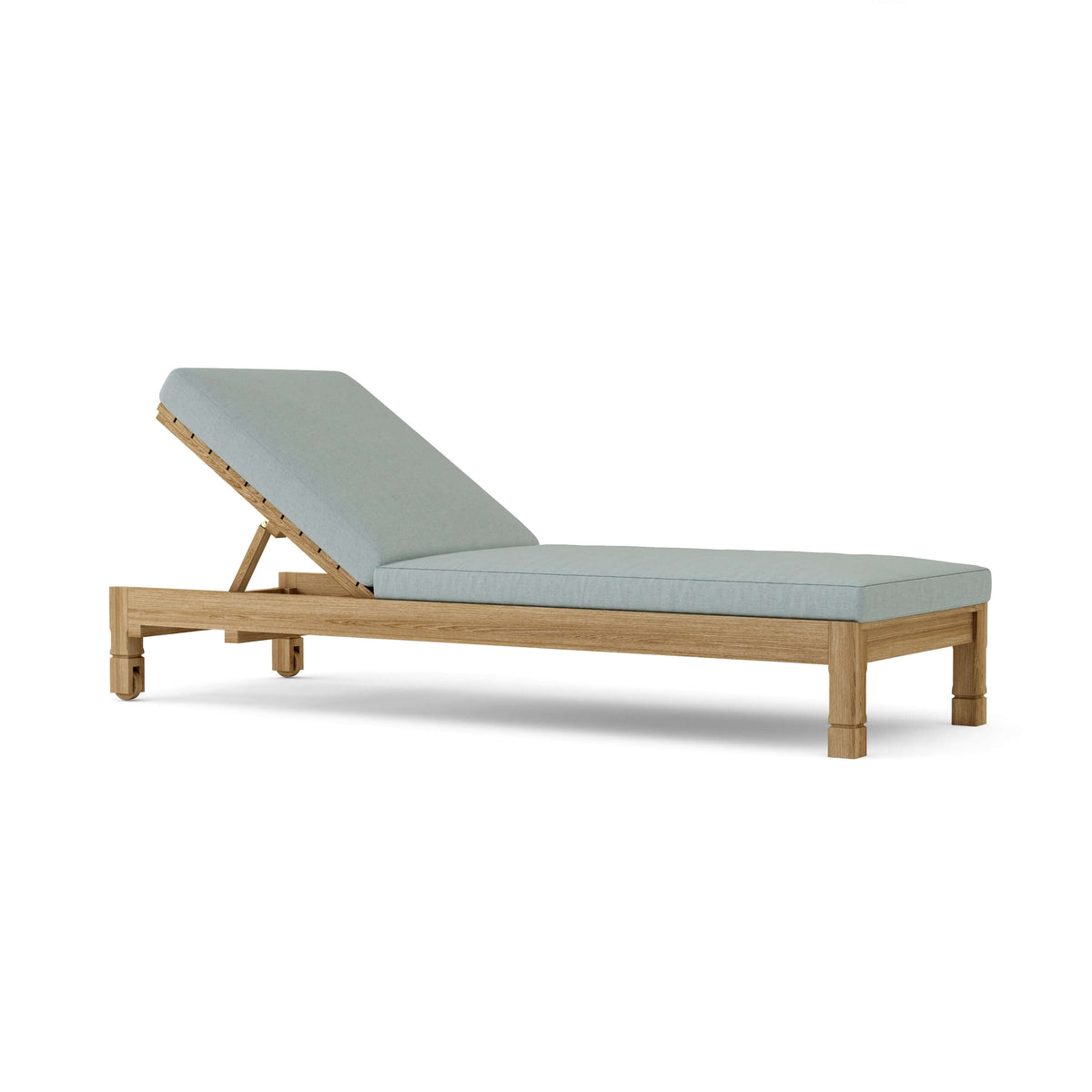 Sunbrella Cast Mist Cushion Color Option for Anderson Teak Southbay Sun Lounger