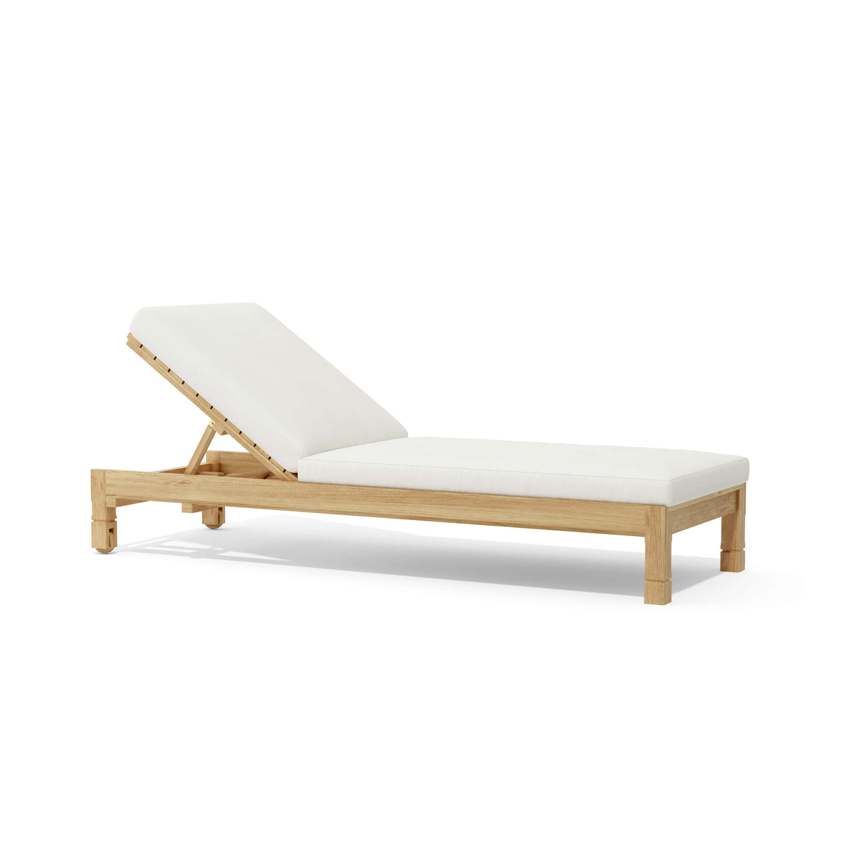 Anderson Teak Southbay Sun Lounger with Adjustable Backrest and Recline Mechanism