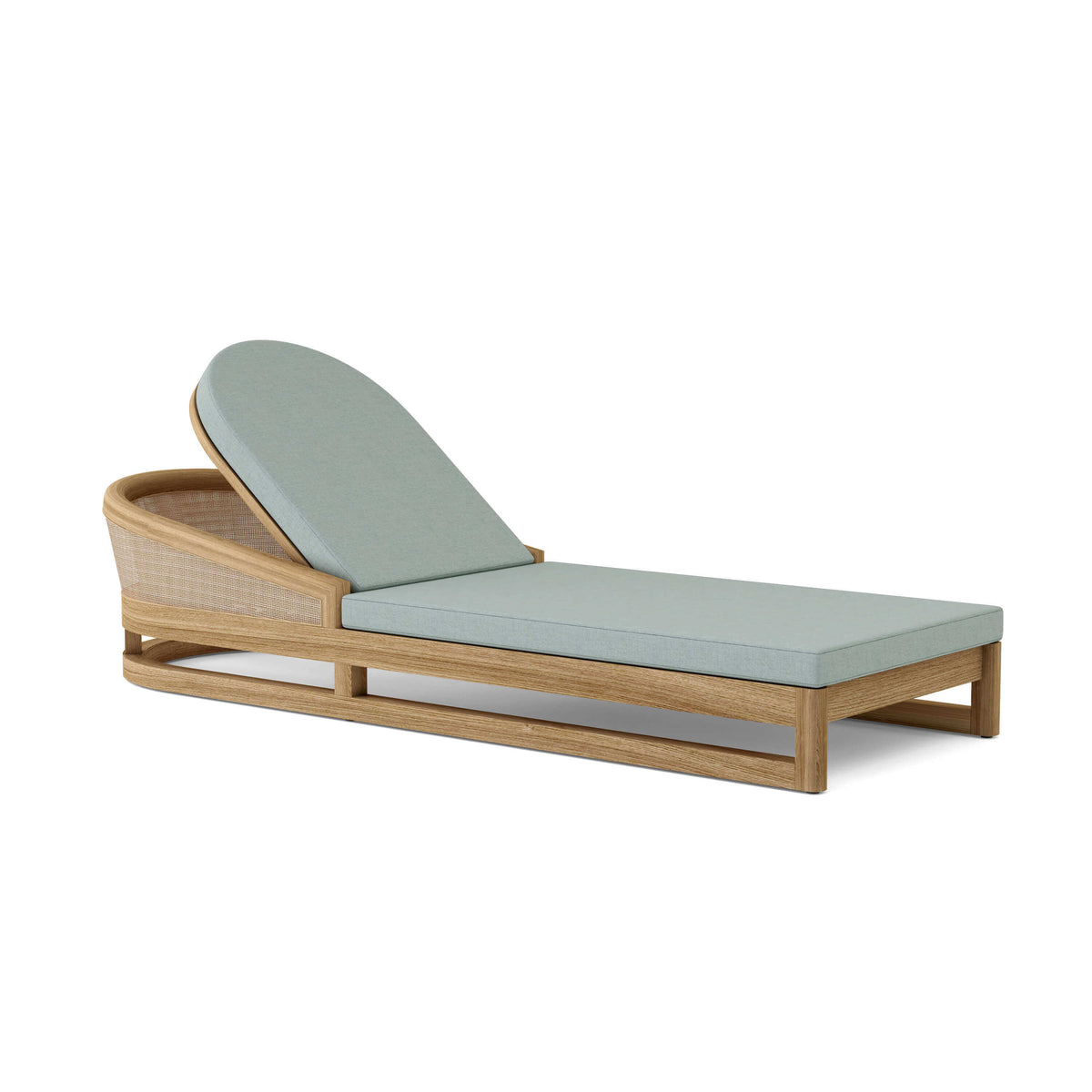 Sunbrella Cast Mist Cushion Color Option for Anderson Teak Catania Chaise Lounger