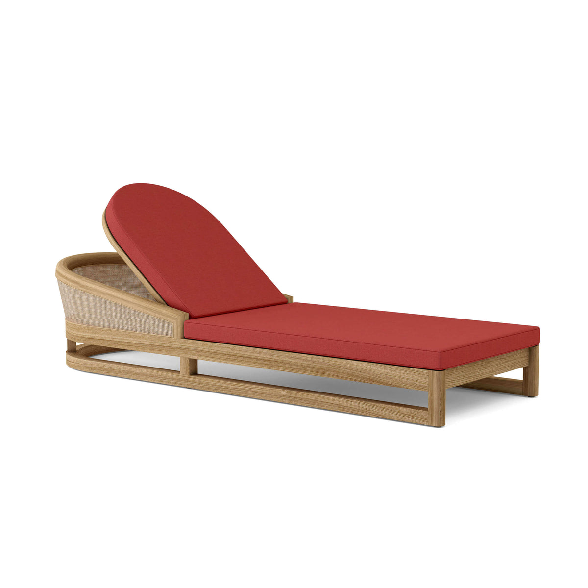 Sunbrella Cast Pomegranate Cushion Color Option for Anderson Teak Catania Chaise Lounger