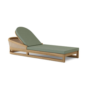 Sunbrella Cast Sage Cushion Color Option for Anderson Teak Catania Chaise Lounger