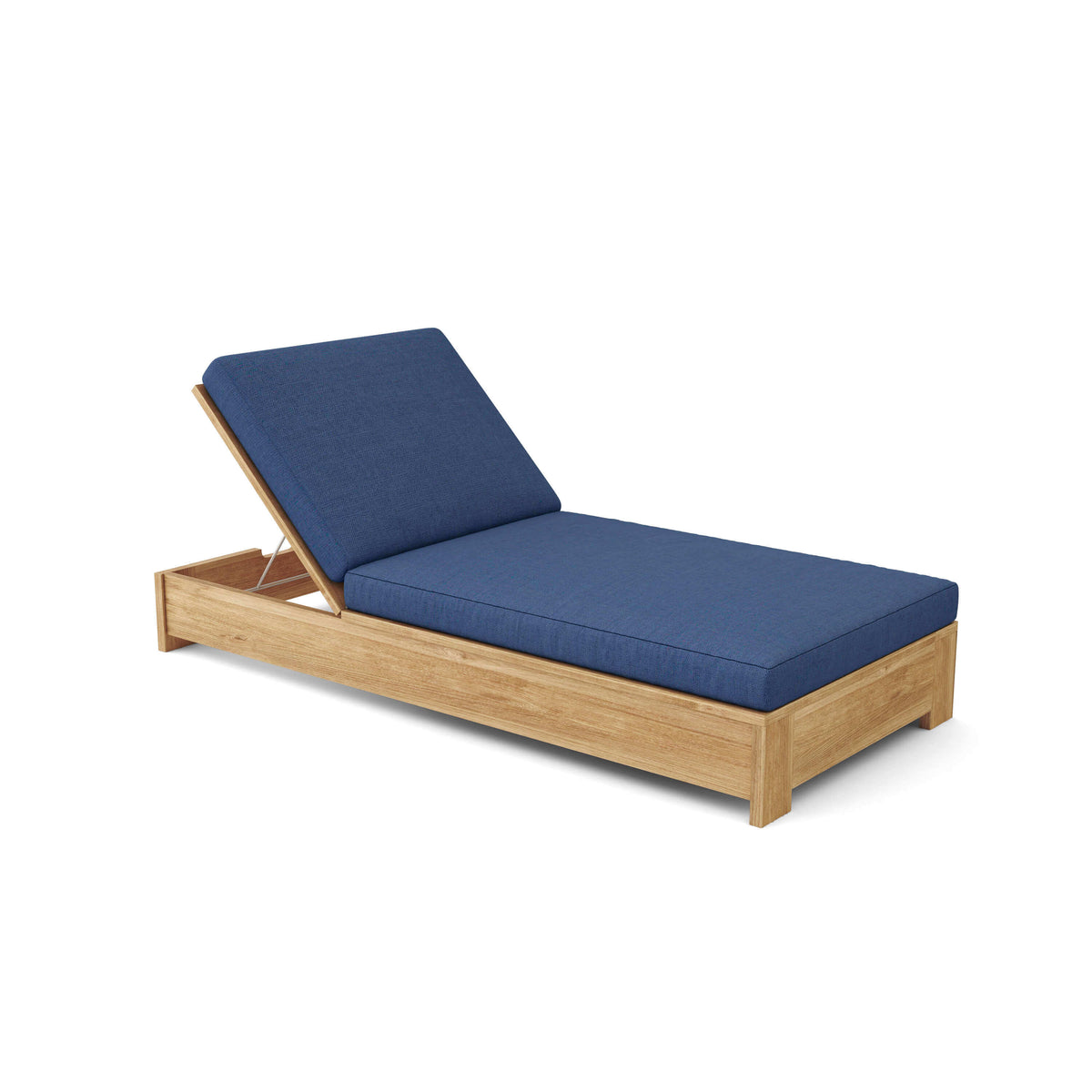 Sunbrella Canvas Navy Cushion Color Option for Anderson Teak Madera Sun Lounger