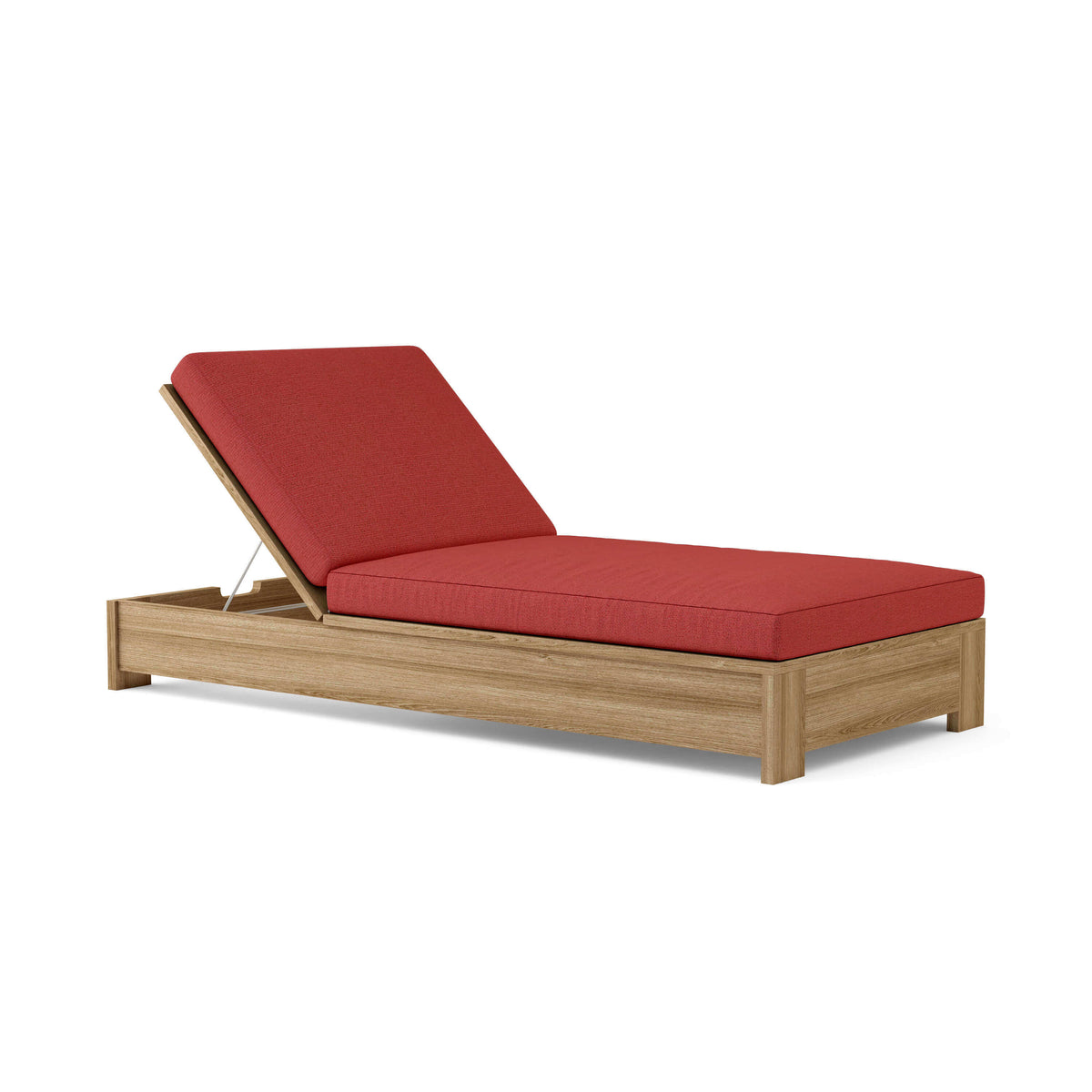 Sunbrella Cast Pomegranate Cushion Color Option for Anderson Teak Madera Sun Lounger