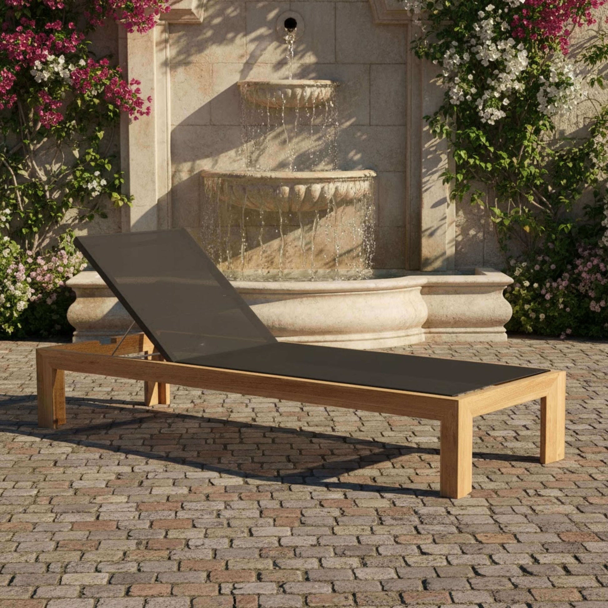 Anderson Teak Smyrna Sun Lounger with Adjustable Backrest and Recline Mechanism