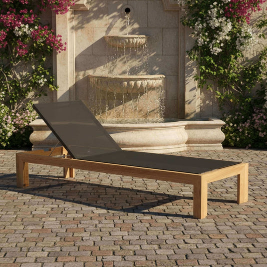 Anderson Teak Smyrna Sun Lounger with Adjustable Backrest and Recline Mechanism
