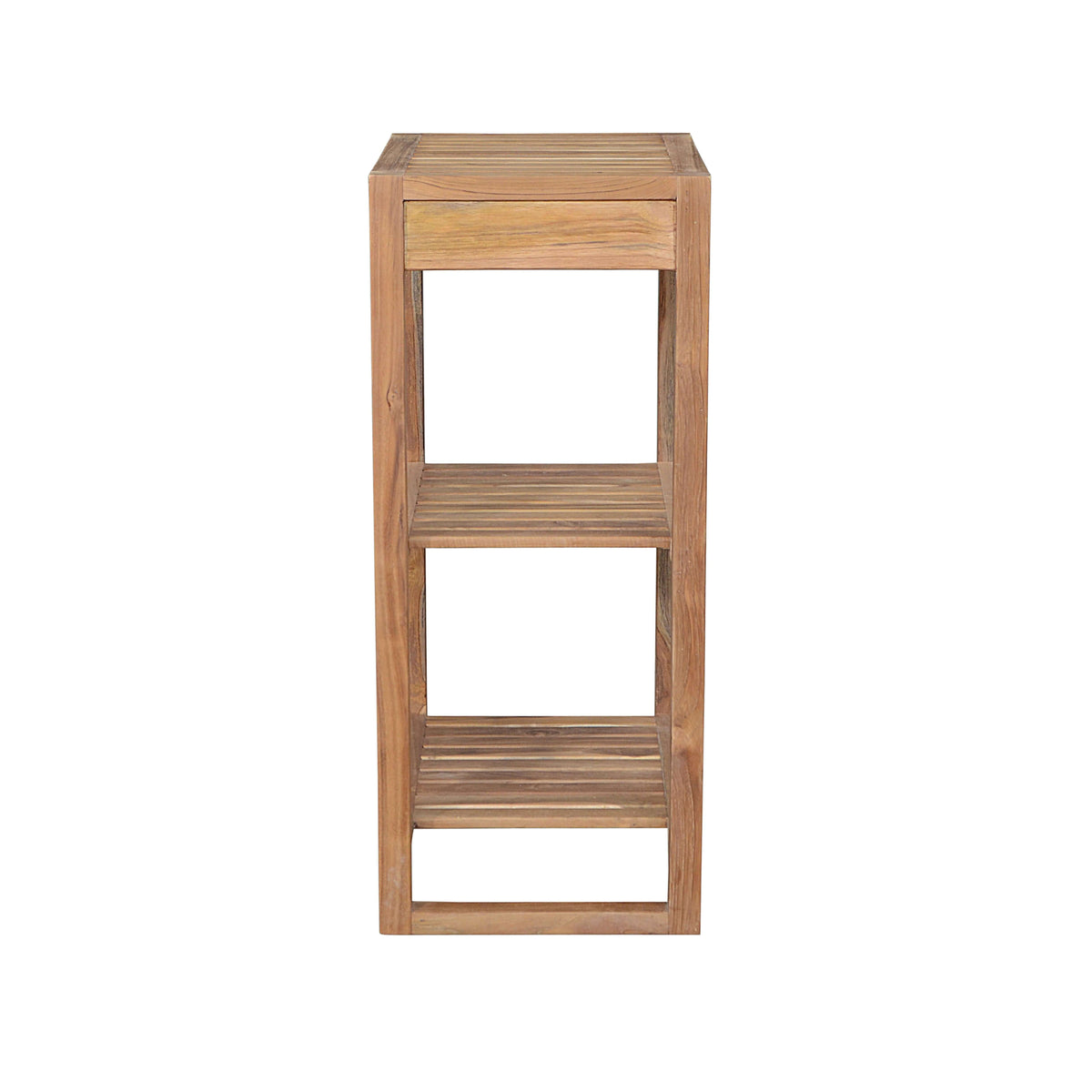 Anderson Teak 2 Shelf Spa Towel Table in Pool or Spa Setting