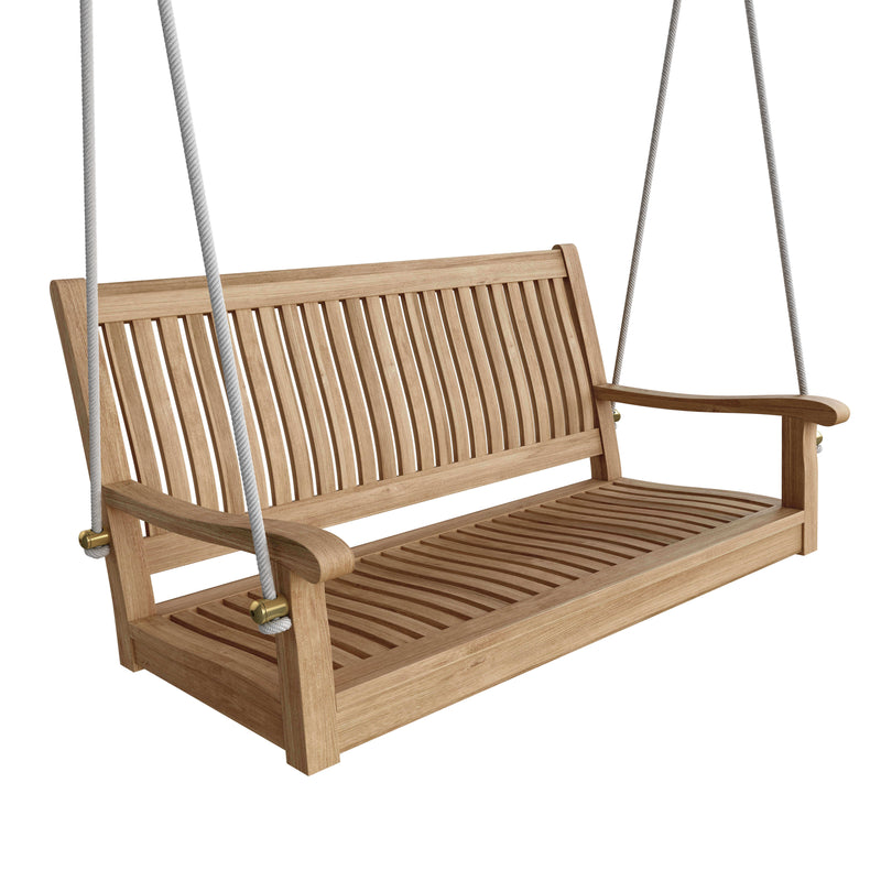 Anderson Teak 4-foot straight outdoor teak wood swing bench