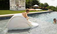 Designed for water depths of 0-12 inches, this slide is ideal for your pool’s tanning ledge, sun shelf, or on-deck use, creating a playful oasis for children ages 3 and up.