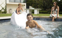 Designed for water depths of 0-12 inches, this slide is ideal for your pool’s tanning ledge, sun shelf, or on-deck use, creating a playful oasis for children ages 3 and up.