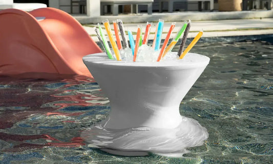 Ledge Lounger In-Pool Signature Tall Ice Bin Table