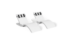 Adjustable Chaise with Pillows and Side Table In-Pool & Patio Set