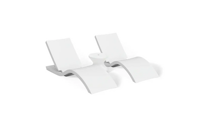 Adjustable Chaise with Pillows and Side Table In-Pool & Patio Set (view 2)