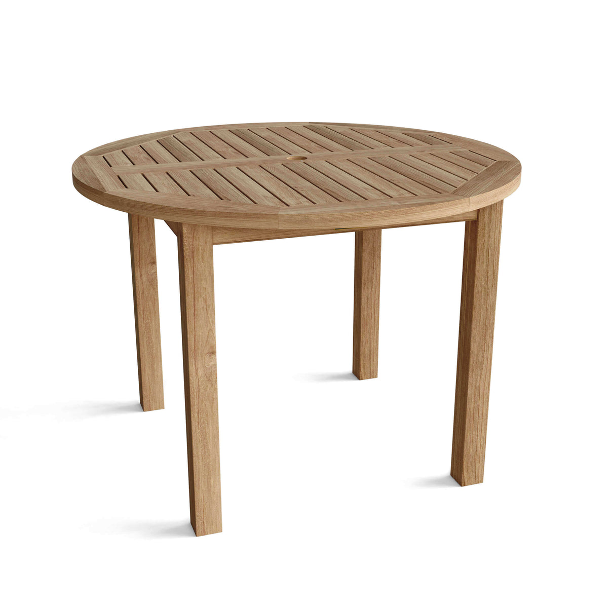 Anderson Teak Sommerset 5 Piece Outdoor Dining Table Set Top View of Tabletop Surface