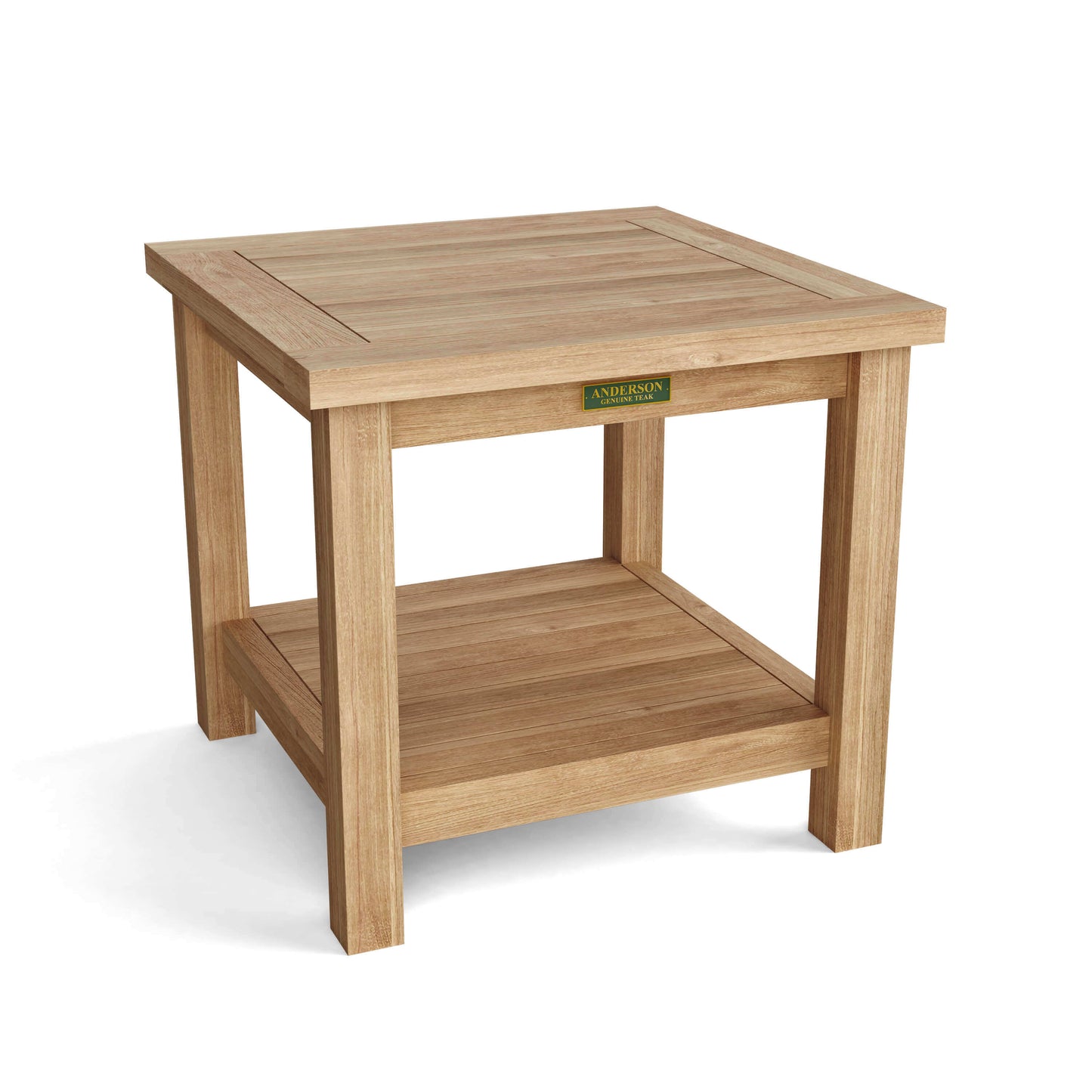 Anderson Teak Bahama 22" Square Side Table 2-Tier