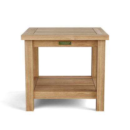 Anderson Teak Bahama 22" Square Side Table 2-Tier