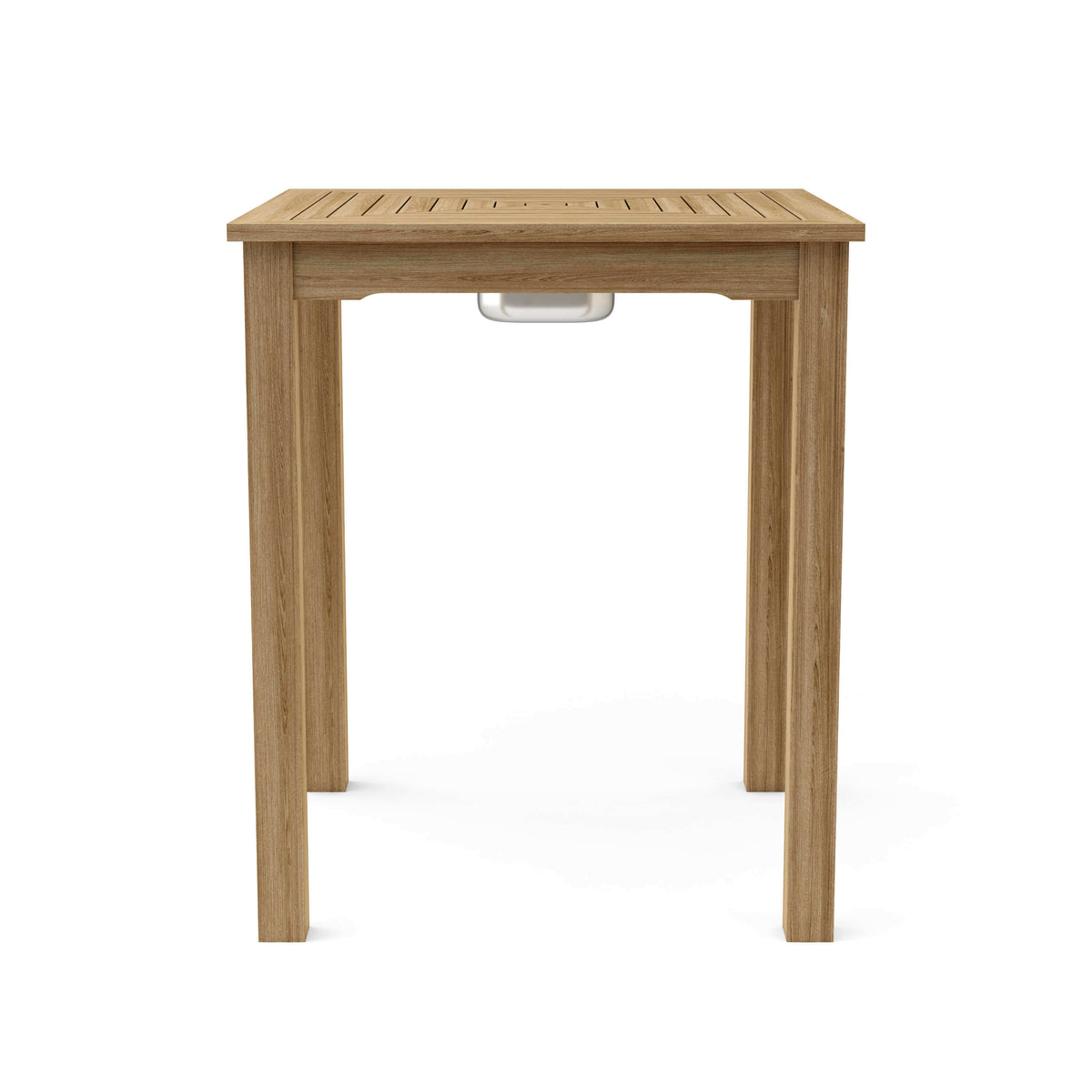 Anderson Teak Chatsworth Ice Chiller Bar Table — Bar-Height Table for Outdoor Bar Service