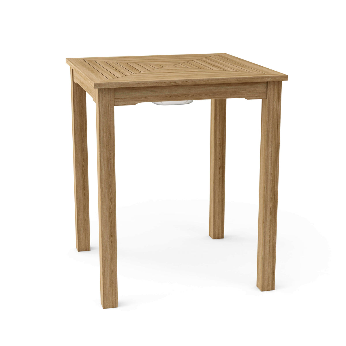Anderson Teak Chatsworth Ice Chiller Bar Table with Bar-Height Surface for Outdoor Entertaining