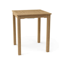 Anderson Teak Ice Chiller Bar Table with integrated stainless steel bucket providing easy access to ice and seats 2-4 people