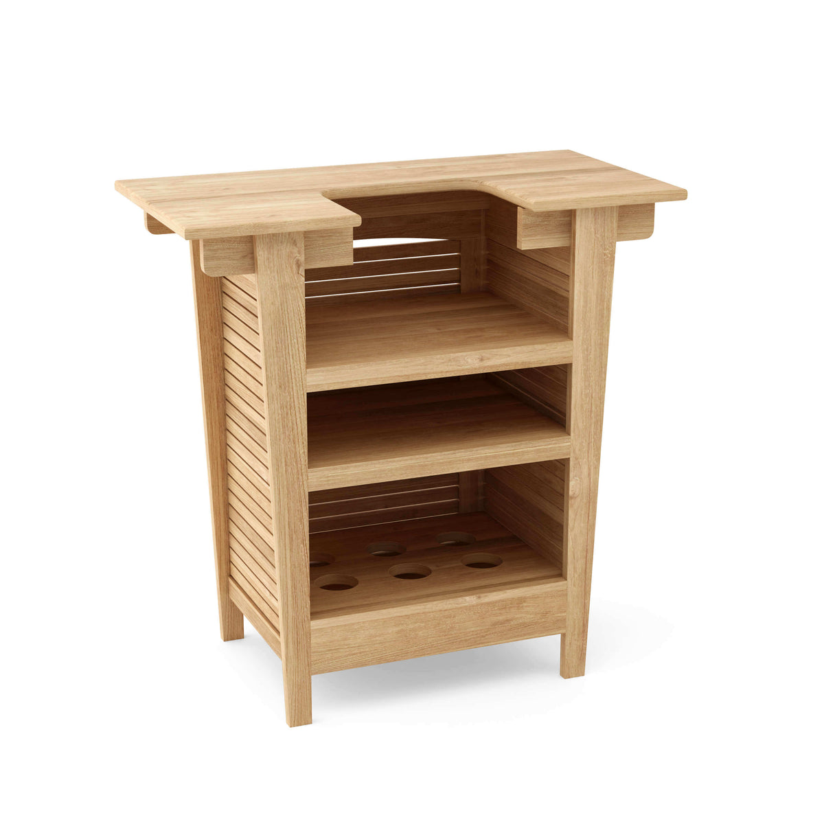 Anderson Teak Montego Bar Table 3 Piece Set with Coordinated Pieces and Sunbrella Cushions
