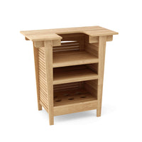 Anderson Teak Outdoor Bar Table crafted from teak wood and easy to assemble