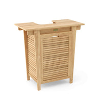 Anderson Teak Outdoor Bar Table crafted from teak wood and easy to assemble