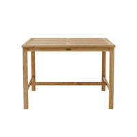 Anderson Teak outdoor wooden bar table made from weather-resistant premium A-Grade teak wood