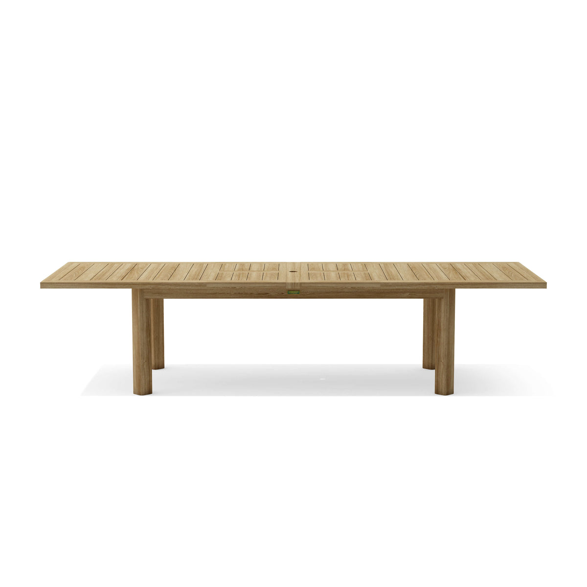 Anderson Teak Chelsea Rectangular Double Extension Outdoor Dining Table Top View of Tabletop Surface