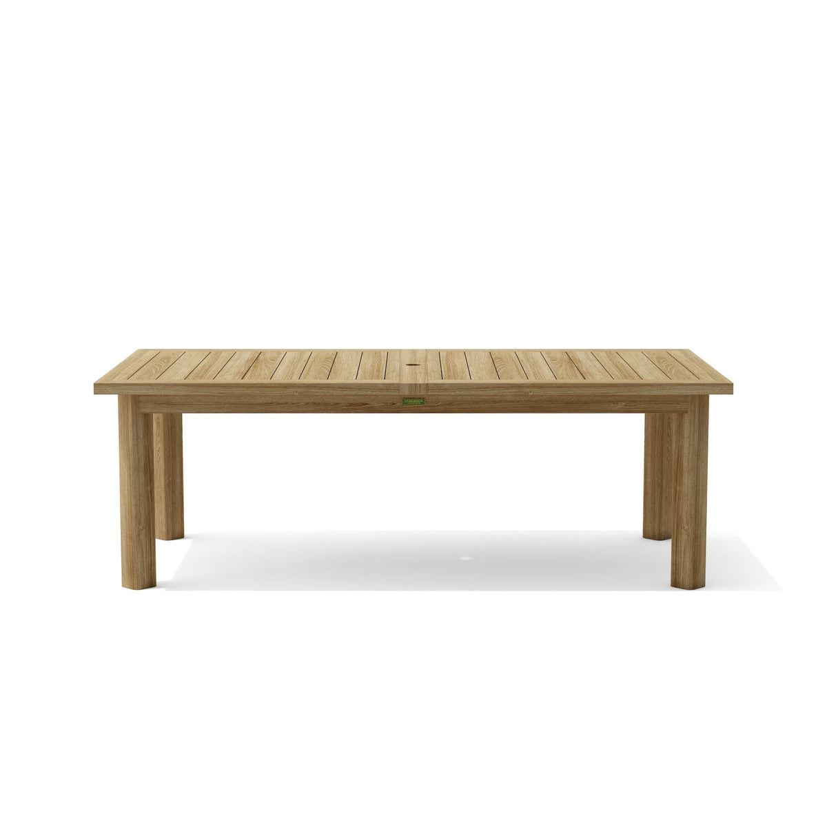 Anderson Teak Chelsea Rectangular Double Extension Outdoor Dining Table in Outdoor Dining Setting