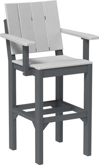 LuxCraft outdoor dining arm chair crafted from high-density polyethylene recyclable plastic