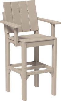 LuxCraft outdoor dining arm chair crafted from high-density polyethylene recyclable plastic