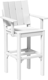 LuxCraft outdoor dining arm chair crafted from high-density polyethylene recyclable plastic